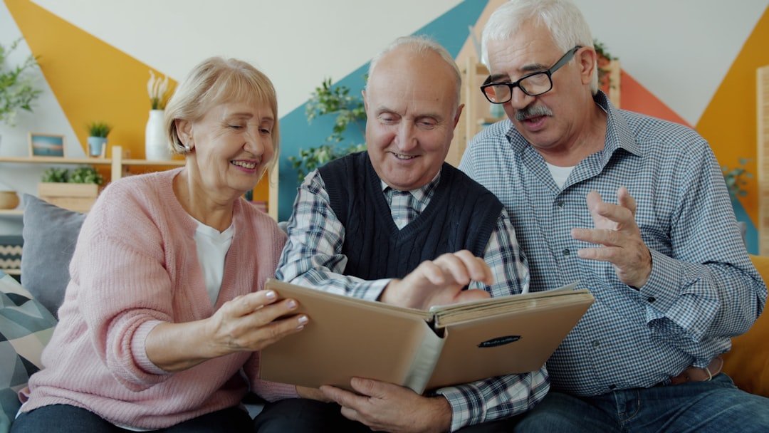 Senior couple talking together at home about a real estate transition in Georgia