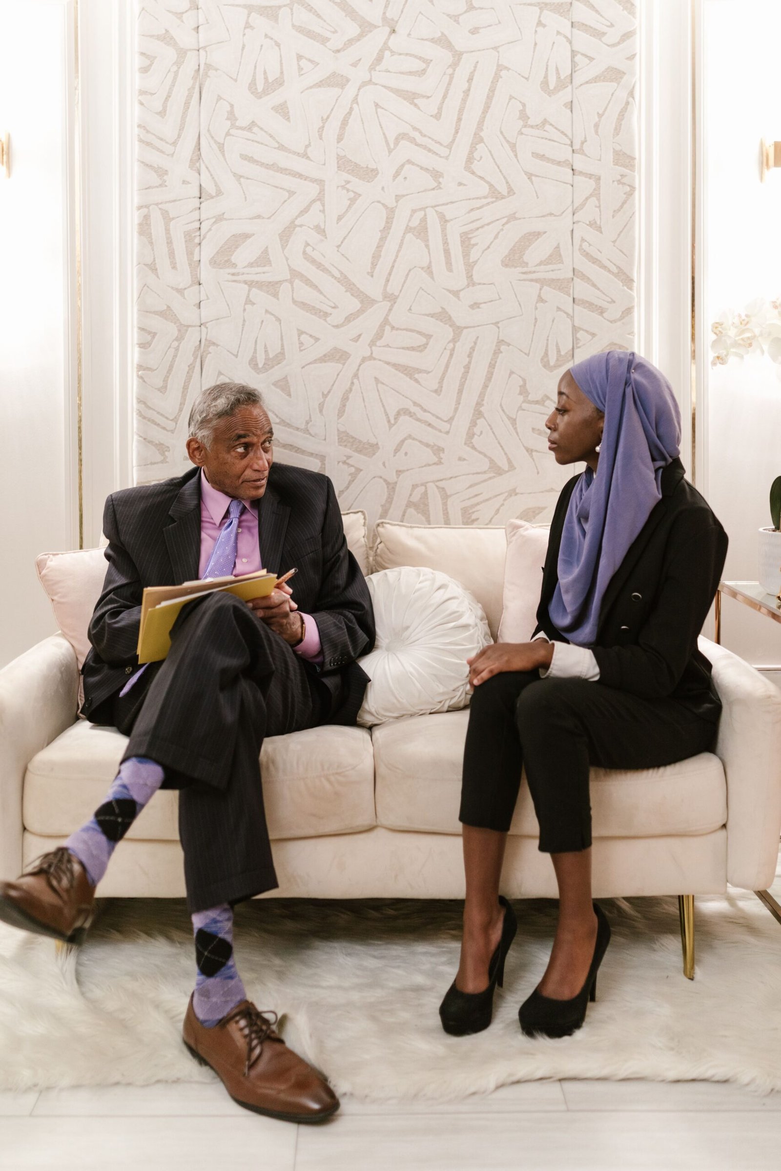 Senior woman reviewing Medicare options with an advisor